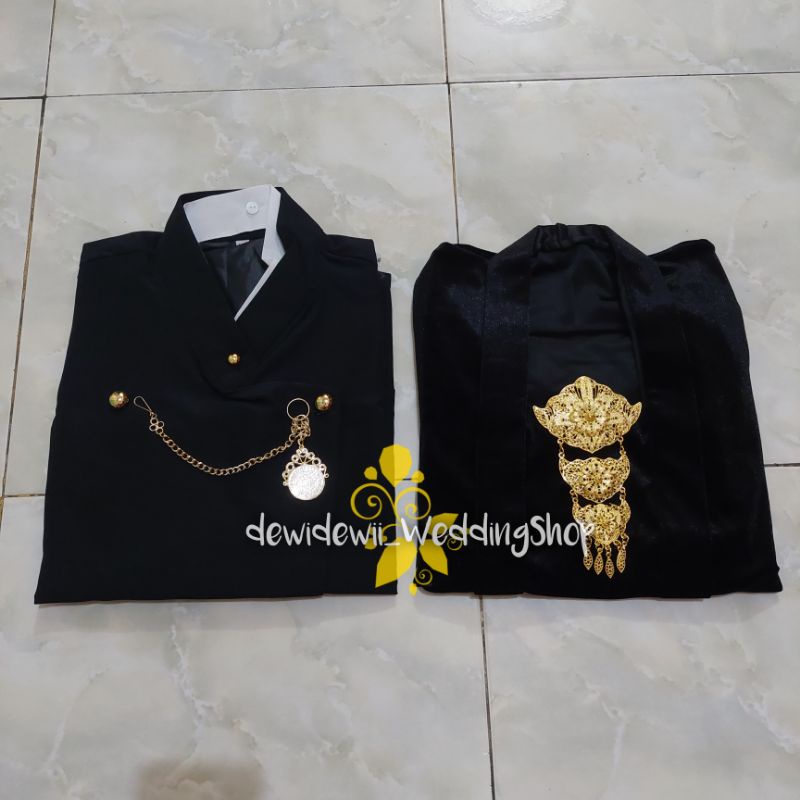 [Full Set] Sepasang Baju Adat Jawa Cewek + Cowok / Baju Prewedding || Motif Truntum Garuda