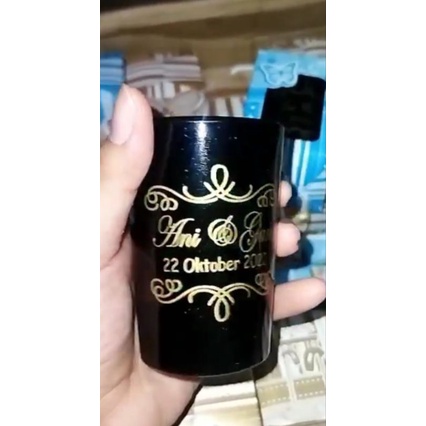 Gelas hitam doff/Souvenir pernikahan