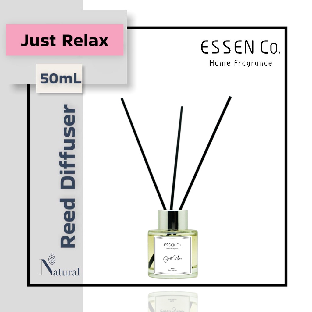 Essen Co Reed Diffuser Just Relax Aromatherapy Pengharum Ruangan Aromaterapi Relaksasi 50ml