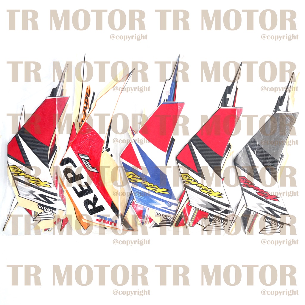 Stiker Motor Blade 125 FI 2014 Sticker Striping Lis Full Set Motor