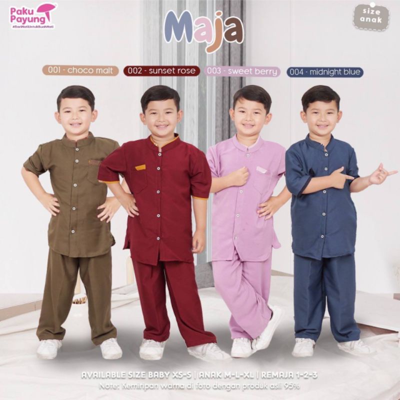 Maja Series by Paku Payung Gamis Koko Couple Anak