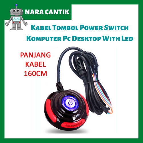 Kabel Tombol Power Switch Komputer Pc Desktop With Led