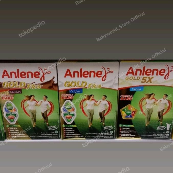 

[ COD ] Anlene GOLD PLUS usia 51+ susu VANILA/ ORIGINAL/ COKLAT 250gr.