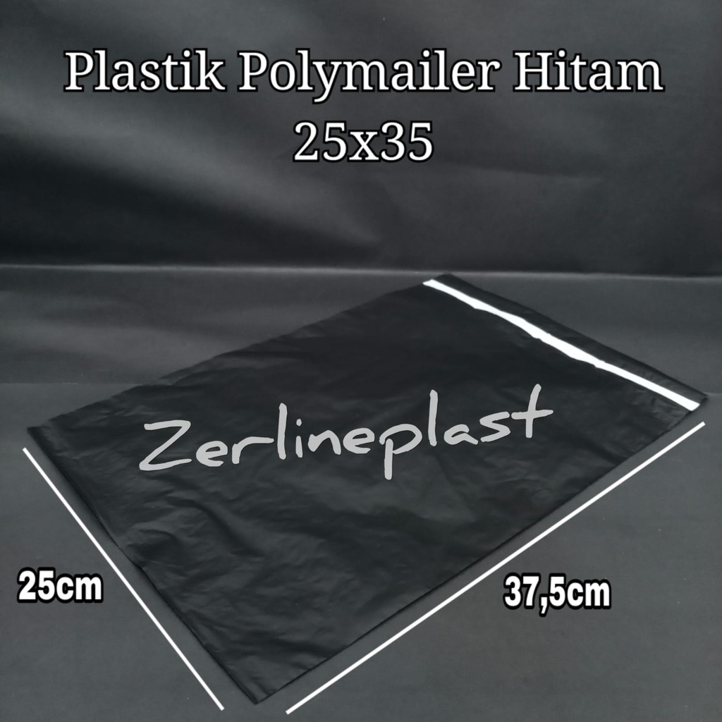 Plastik POLYMAILER HITAM / Plastik Packing @100lbr