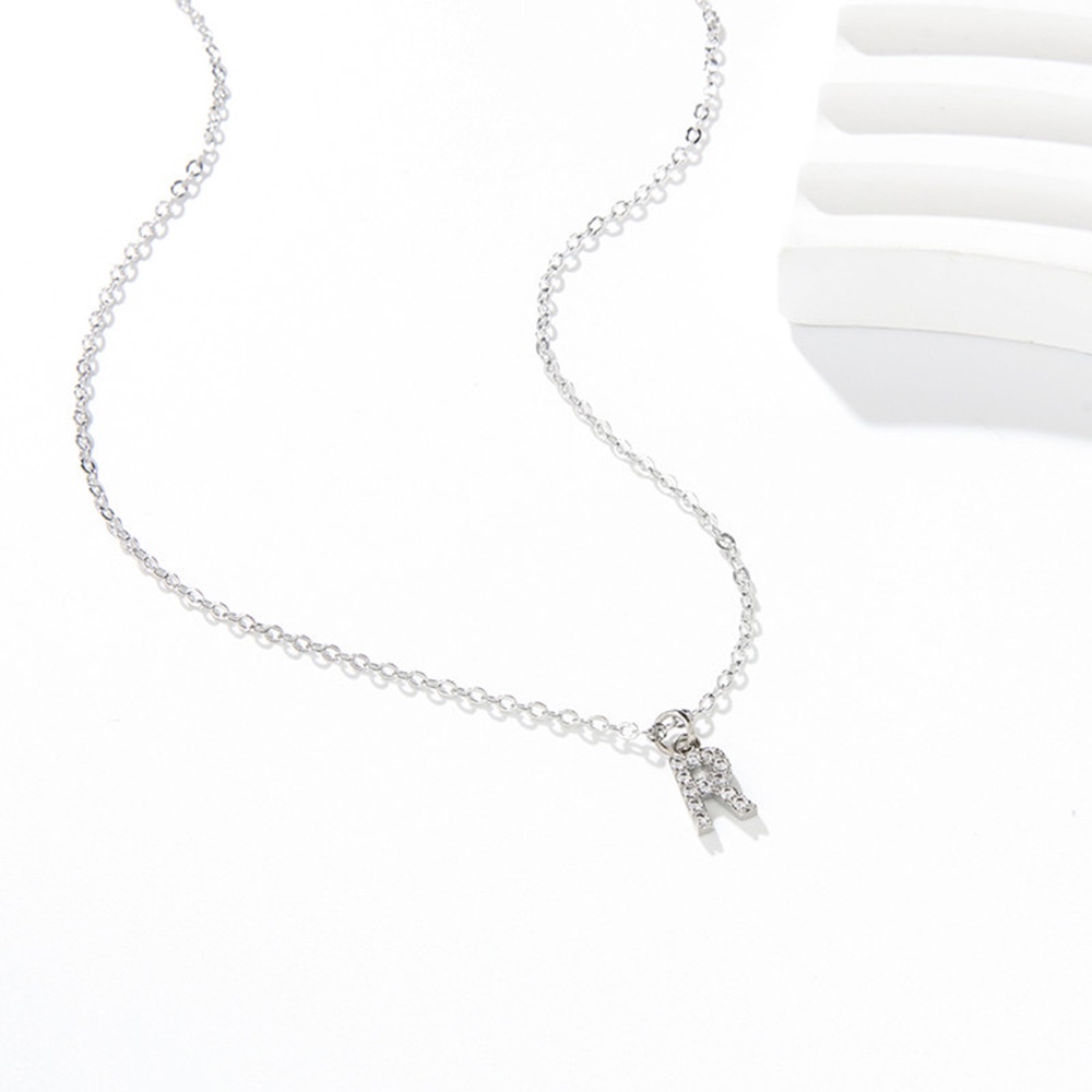Kalung Choker Dengan Liontin Inisial Huruf Alfabet Warna Emas Untuk Wanita