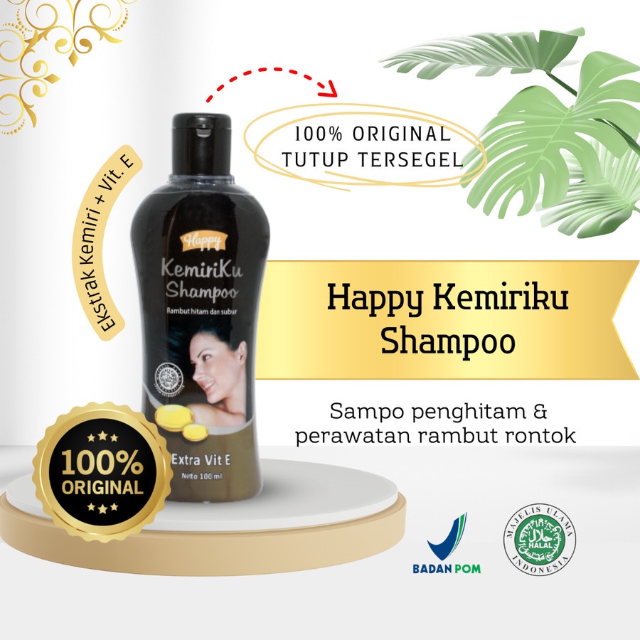 Paket Happy Kemiriku Shampoo &amp; Minyak Kemiri Penghilang Uban