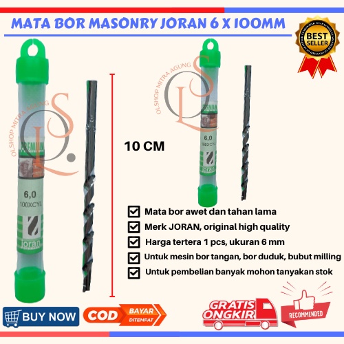 JORAN Mata Bor Beton Tembok MASONRY 6mm Joran multipurpose Murah