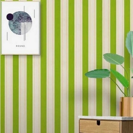 Wallpaper Sticker Motif Salur Hijau 8M