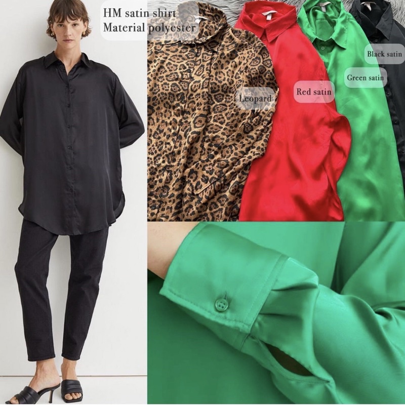 HM satin tunic dress - BIG SIZE / oversize