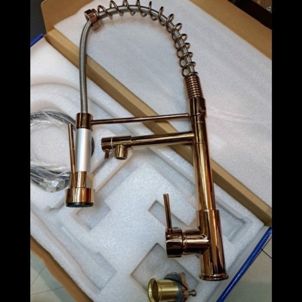 Dijual accessories KRAN SINK PANTRY PANAS DINGIN ROSE GOLD / KERAN DAPUR EMA Diskon