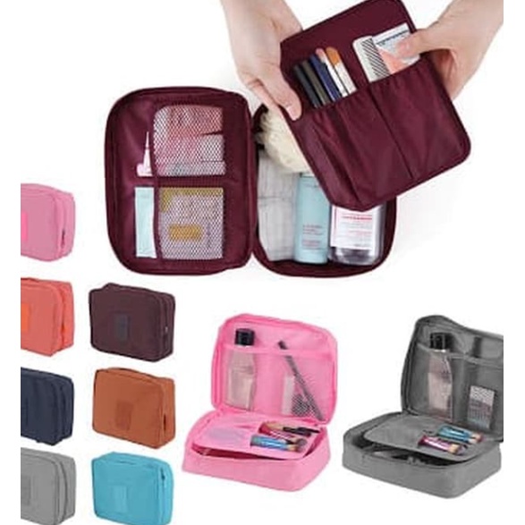 Pouch Organizer Travel Bag untuk Kosmetik Tas Travel Monopoly Cosmetic Bag Serbaguna