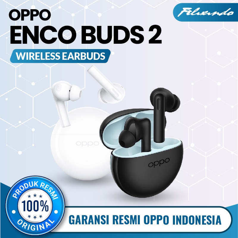 Oppo Enco Buds 2 Bluetooth Earpods Earphone Handsfree Headset Wireless Original Garansi Resmi