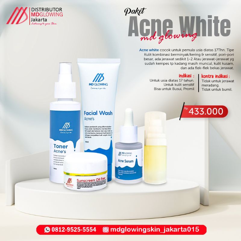 MD GLOWING Paket Acne White by MD Glowing