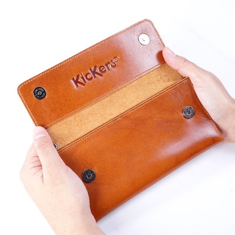 Dompet Kulit Wanita Dompet Panjang Kartu Pria Wanita Kickers DF00 Lipat Kulit Sapi Asli Original Dompet Panjang Pria Genuine Leather