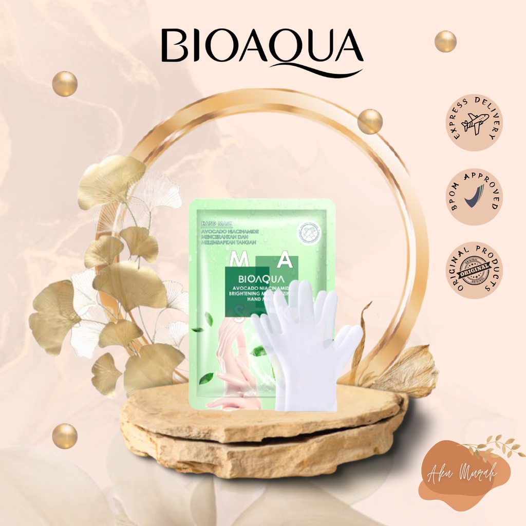 ✨ AKU MURAH ✨ BIOAQUA Niacinamide Brightening Moisturizing Hand Mask 35g ORIGINAL