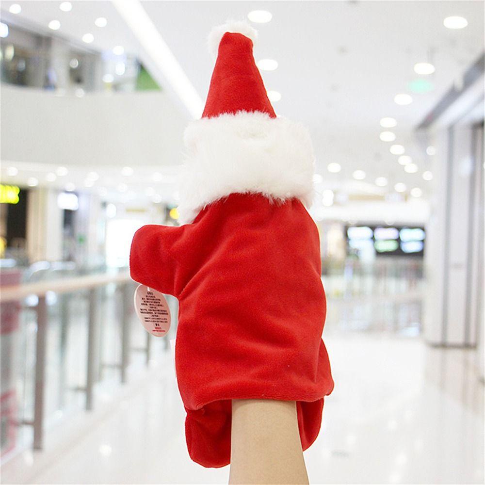 Needway Santa Claus Mainan Mewah Lucu Edukasi Cognition Bercerita Prop Bermain Peran Mainan Hadiah Natal Hand Toy Wayang Tangan Besar