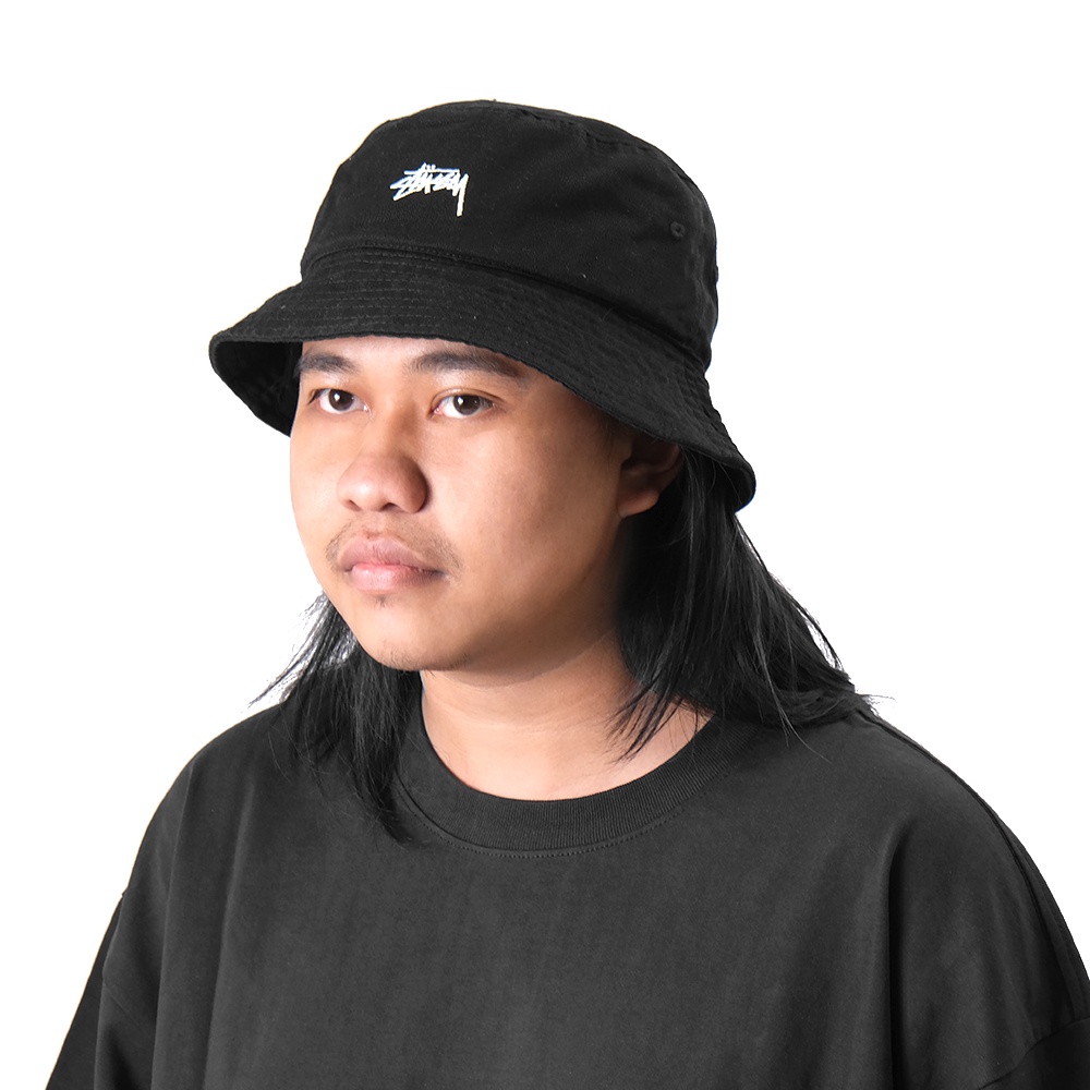 Stussy Embroidery Logo Bucket Hat