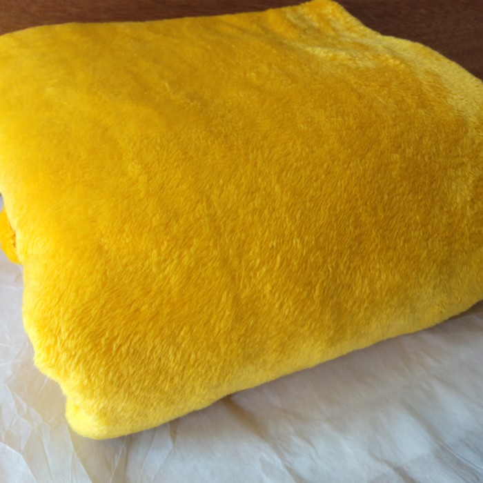 SELIMUT SELIMUT BULU HALUS DEWASA TEBAL FLUFFY - Kuning TERMURAH TEBAL TERLARIS MOTIF POLOS MURAH TE