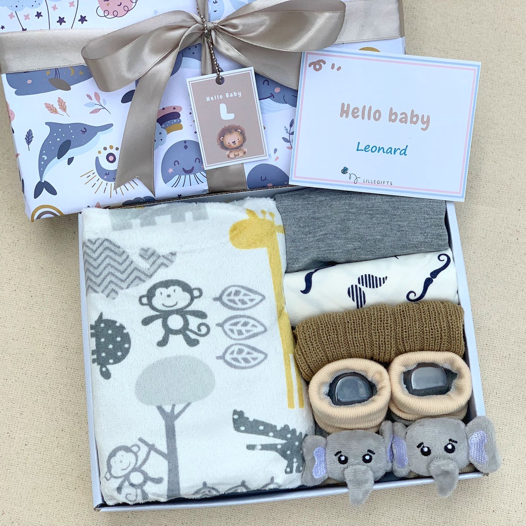 Hampers Bayi Hamper Baby Girl Boy Kado Hadiah Lahiran Perempuan Laki Laki Gift Set Newborn Babygift Perempuan Laki-Laki Parcel Box Kotak Premium Eksklusif Kertas Bungkus Kado Lillegifts Baju Jumper Topi Sepatu Kaos Kaki Bandana Slabber Bib