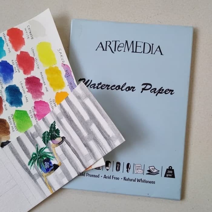 

Terlaris Artemedia A4 Watercolor Water Color Paper Kertas Gambar Khusus Cat Air Sale!!!