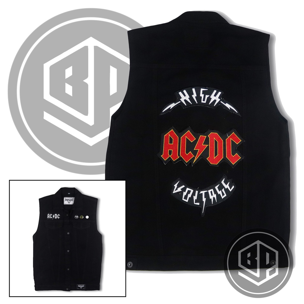 ROMPI DENIM JEANS JAKET EMBLEM ACDC SET