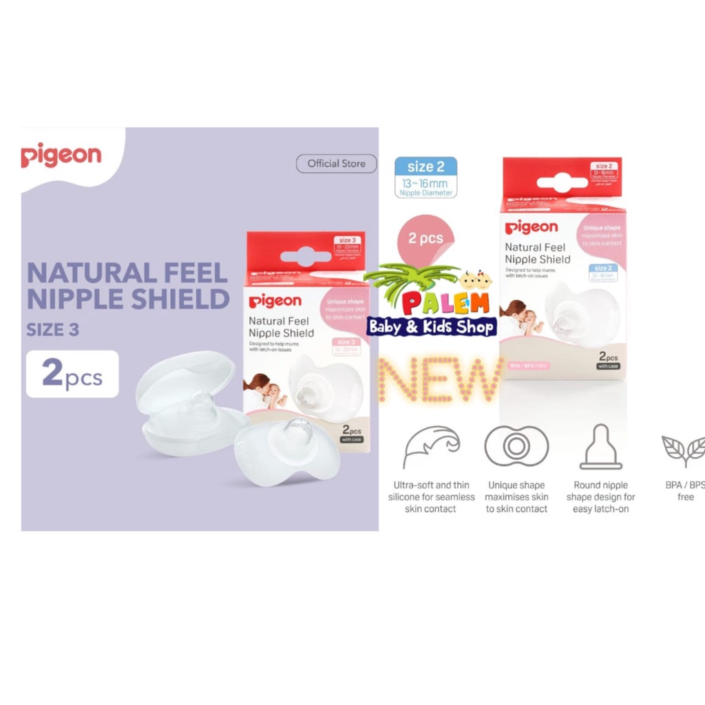 Pigeon Natural Fit Silicone Nipple Shield 13mm 8960 &amp; Ukuran 3 16-20mm