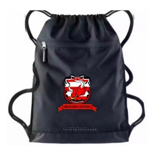 Tas Serut pria string bag polos selempang olahraga bahan Taslan waterproof | Tas Pria Ransel Serut Klub Bola Madura United