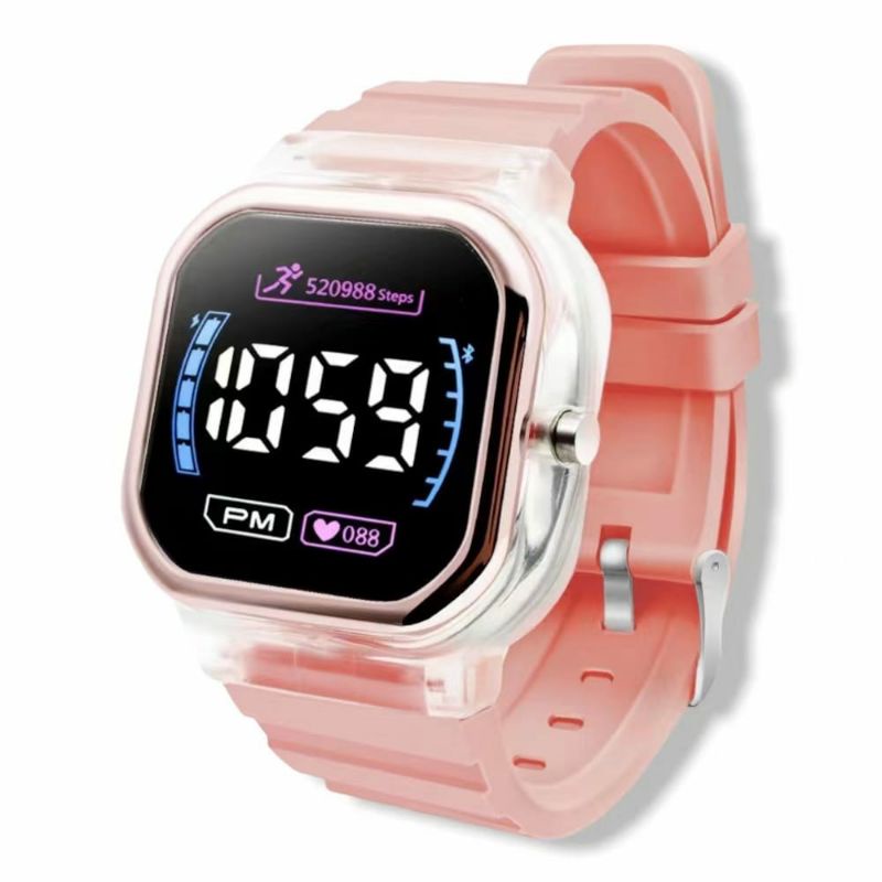 Rubber Led Pria Wanita Jam Tangan Fashion Water Resistant Kasual