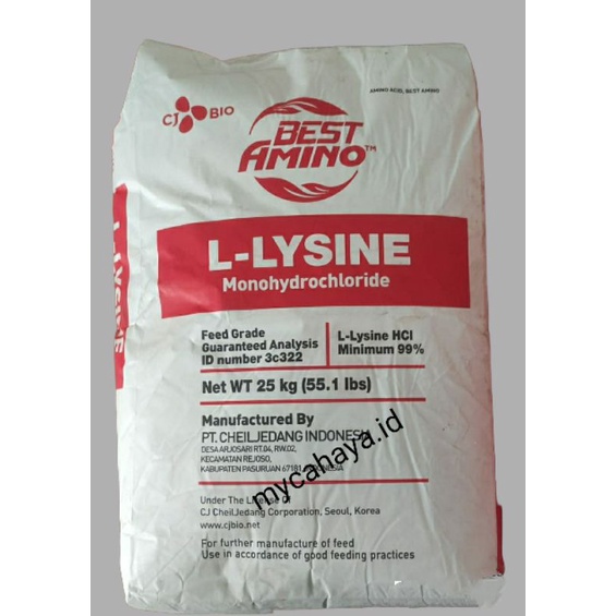 Lysine 25 Kg Lysine Cheil Jedang Asam Amino Hewan