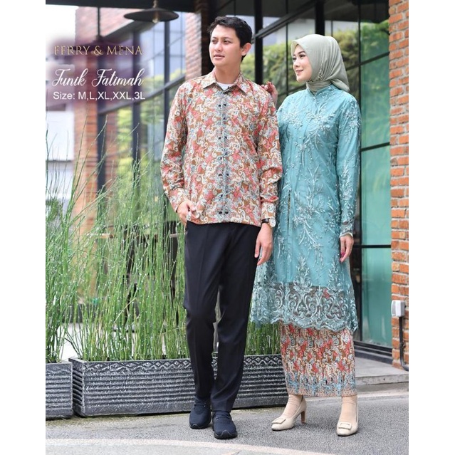 Kebaya Couple Batik Modern / Couple Kebaya Busui / Kebaya Serimbit Rok dan Kemeja Batik / Kebaya Modern / Kebaya Lamaran / Kebaya Kondangan Couple / Couple Tunik Kebaya Busui / Kebaya Jumbo 3L ld 130