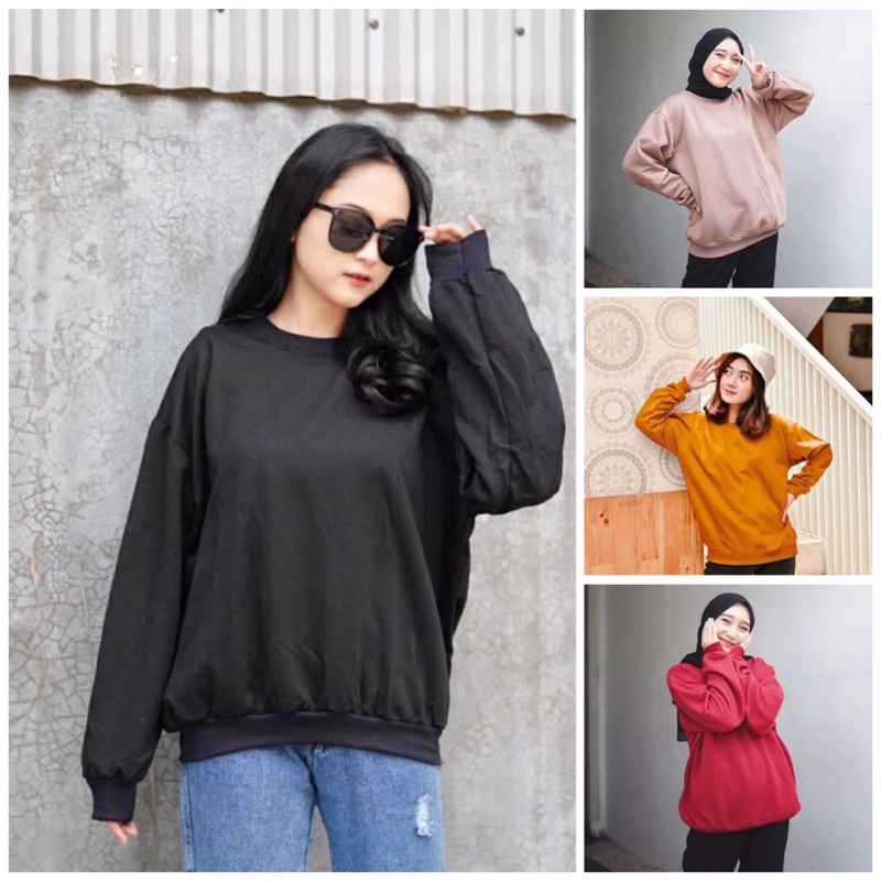 Sweater Polos Fleece Oversize Unisex