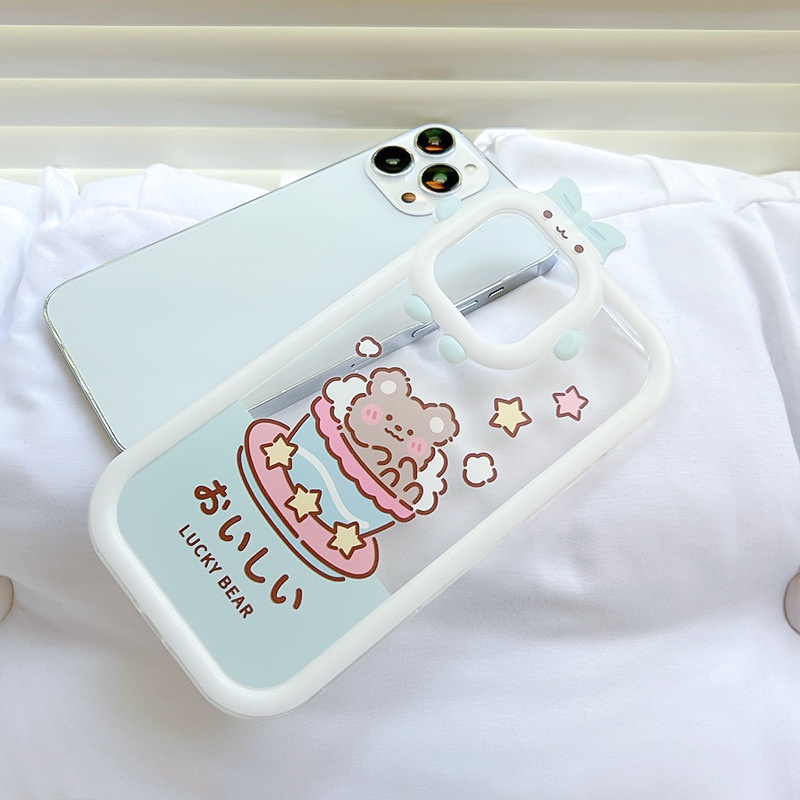 Soft Case Bening Desain Krim 3D Untuk iPhone 11 12 13 14 Pro Max 6s 6 Plus 7 8 Plus XR X XS Max SE 2020 2022 14 Plus