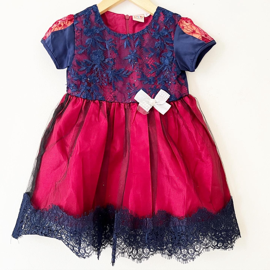 Dress Pesta Kondangan Ulang Tahun Mewah Lucu Bayi Anak Perempuan Cewek Terlaris Kode  Babeebabyshop