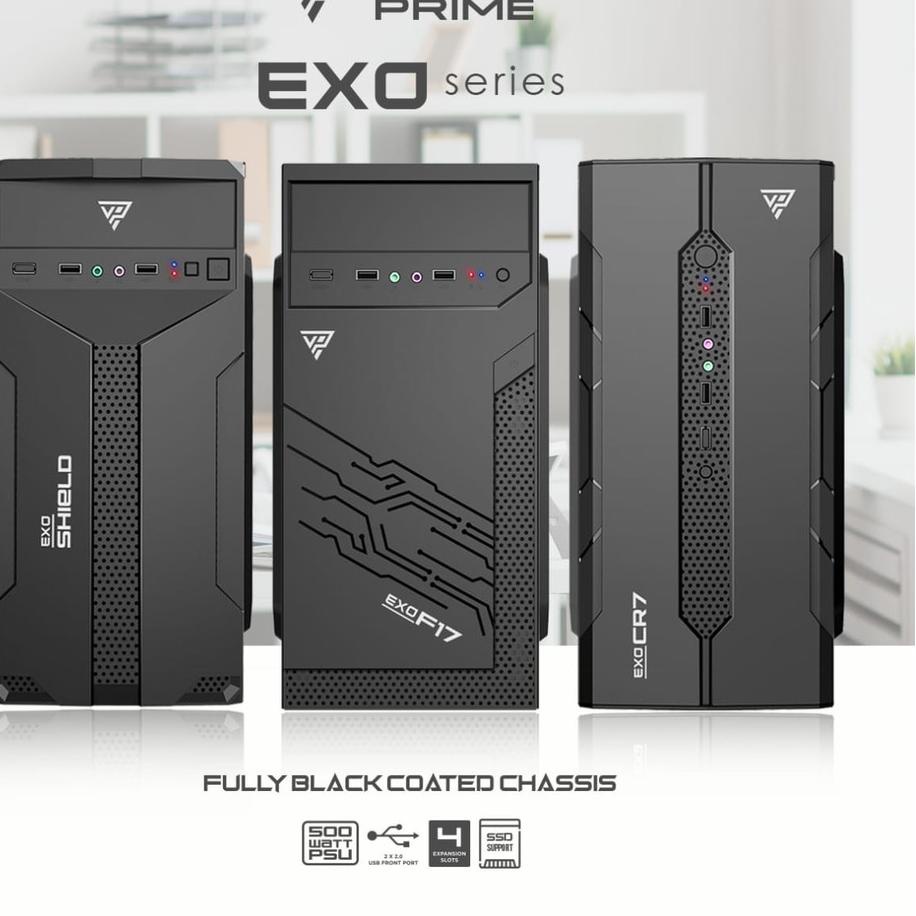 Beli Dong--Casing Komputer Varro Prime Micro atx EXO CR7 + PSU 500 watt - PC CASE