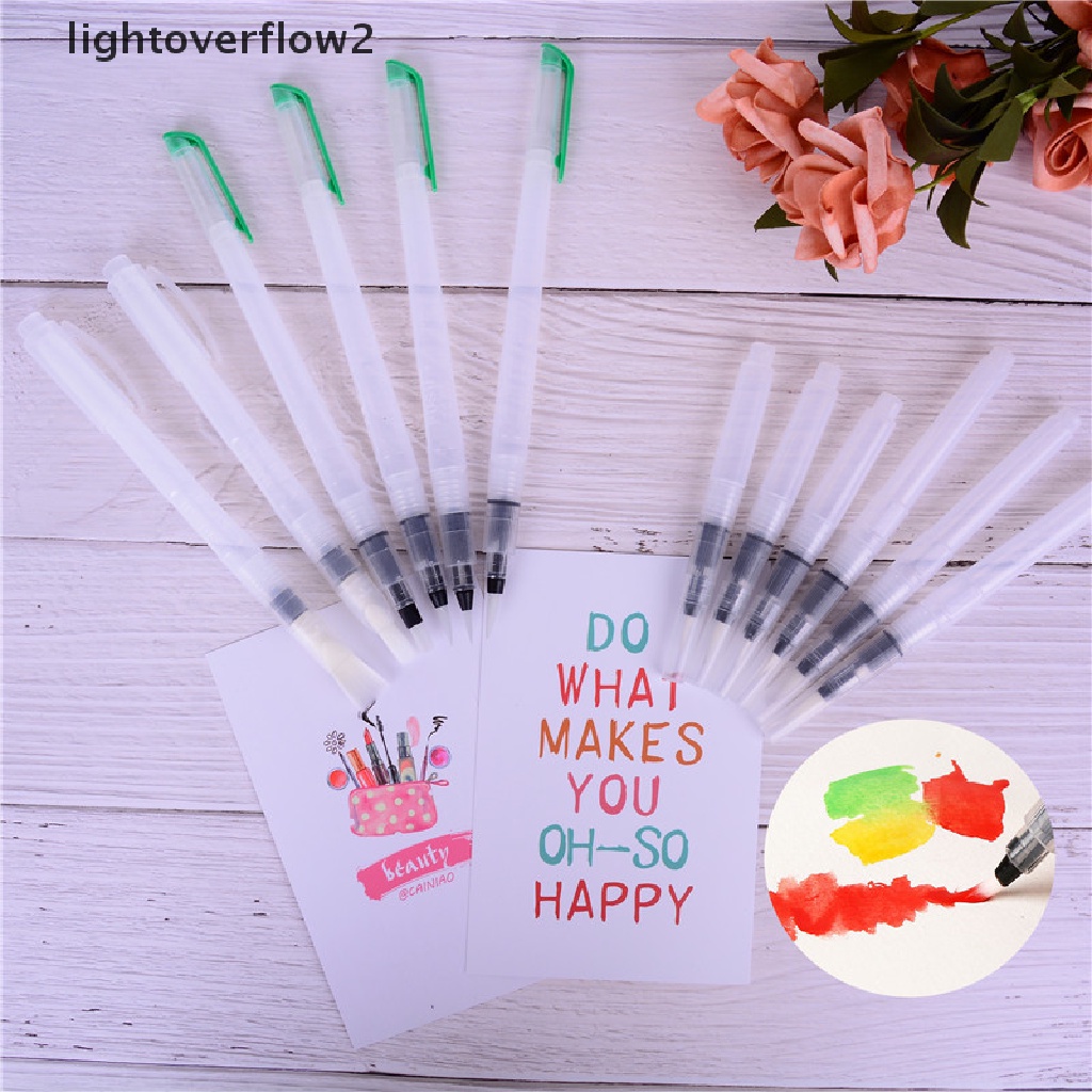 (lightoverflow2) 6pcs / Set Spidol Warna Cat Air Dapat Diisi Ulang Untuk Menggambar (ID)