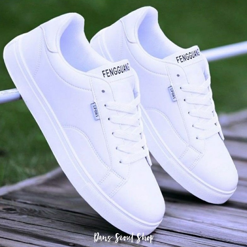 Sepatu Senji Putih Sepatu Sneakers Sport Pria Trendy Sepatu Dewasa Kasual