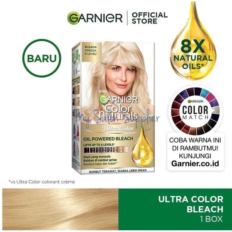 Garnier Color Naturals / Ultra Color Oil Powered Bleach Rambut Besar BOX
