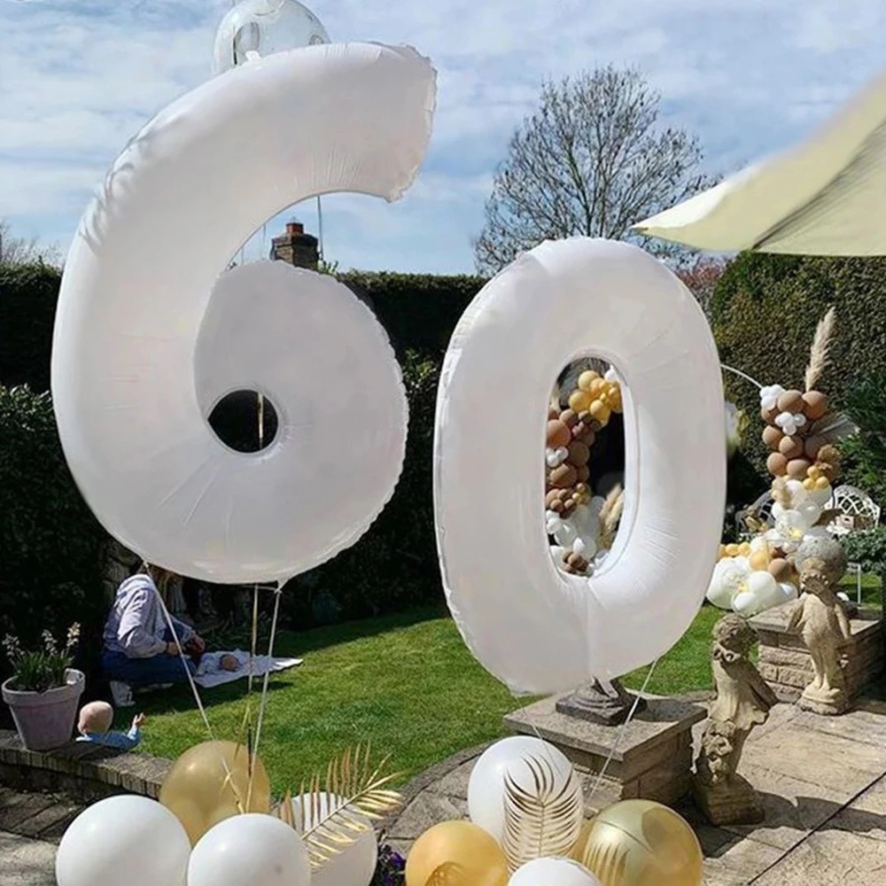 1pc Balon Angka 0-9 Bahan Aluminum Foil Ukuran 16 Inch Untuk Dekorasi Pesta Ulang Tahun