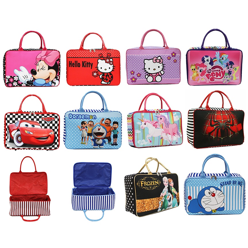 PREMIUM SALE * Tas Travel Kanvas Koper Anak Tas Jinjing Tempat Baju Anak Gambar LUCU - TRAVEL BAG PILIHAN LENGKAP