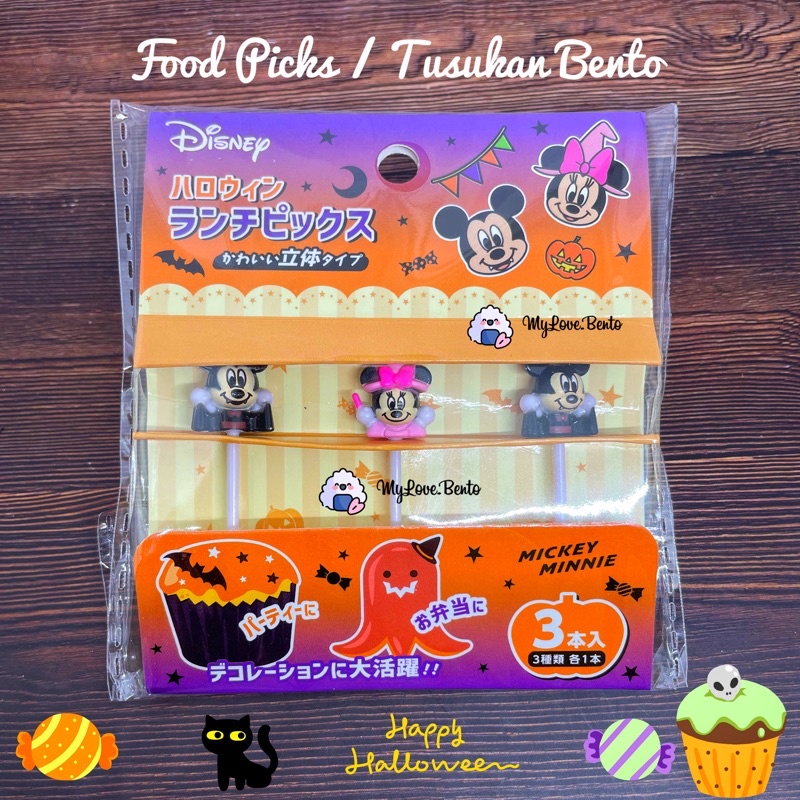 Halloween Tusukan Bento Food Picks Foodpicks Mickey Minnie Mouse Disney