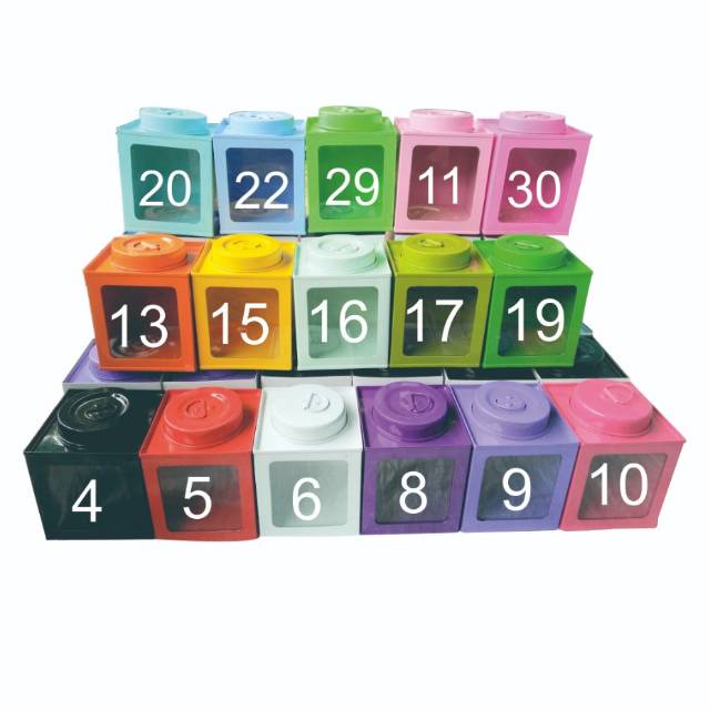 Toples Kaca Kaleng size M - Kaleng Kerupuk  - toples mini - Toples kerupuk kaca