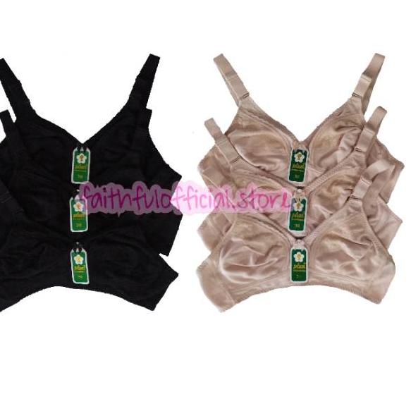 BH BRA PLUM 059 IBU TANPA BUSA TANPA KAWAT CUP B KATUN KUALITAS EXPORT 100% ORIGINAL ‑ KP.18Oc22n