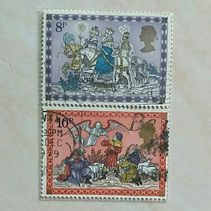 

(AB) Perangko Inggris Britania Raya Christmas 1979 - Nativity Scenes Set 2pcs Used