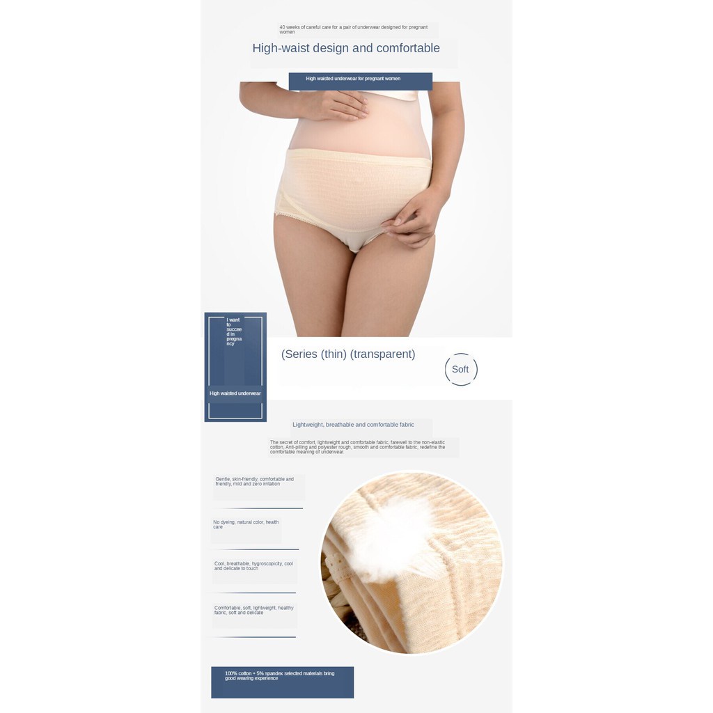 [Ready Stock] CD Celana Dalam Hamil Wanita Bumil Panty Katun Pinggang Tinggi Maternity Panty Celana Dalam Ibu Hamil Berbentuk U Dukungan 822