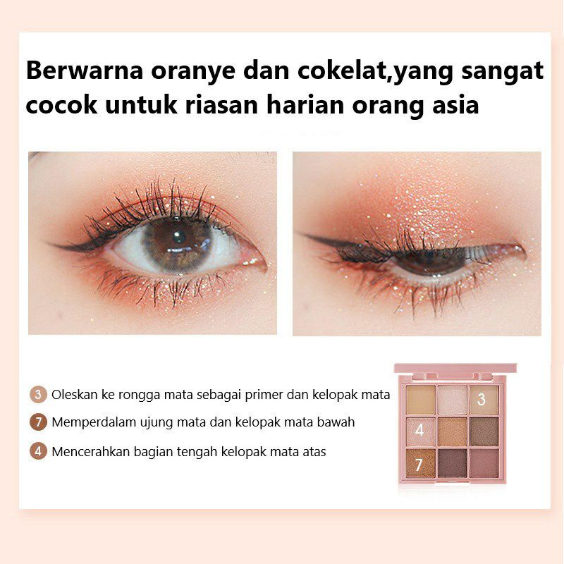 Nude Matte Korean Eyeshadow Palette 9 Warna Matte Eyeshadow Smokey Eyeshadow Pigmented Termurah