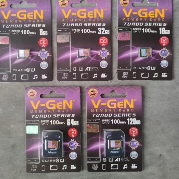 Hot Sale Vgen Turbo 8GB 16GB 32GB 64GB 128GB Memory card Class 10 Original Kartu Memori V-Gen