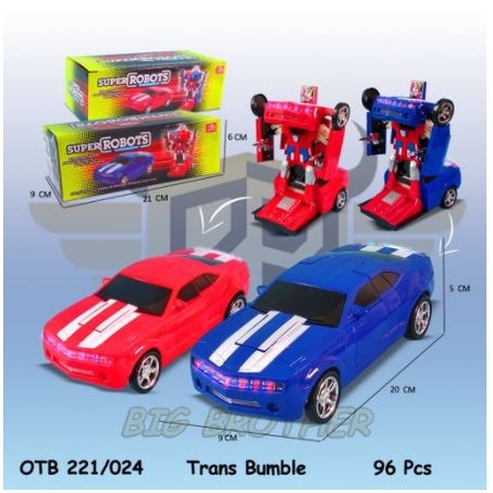 Mobil Robot Transformer + Musik + Lampu