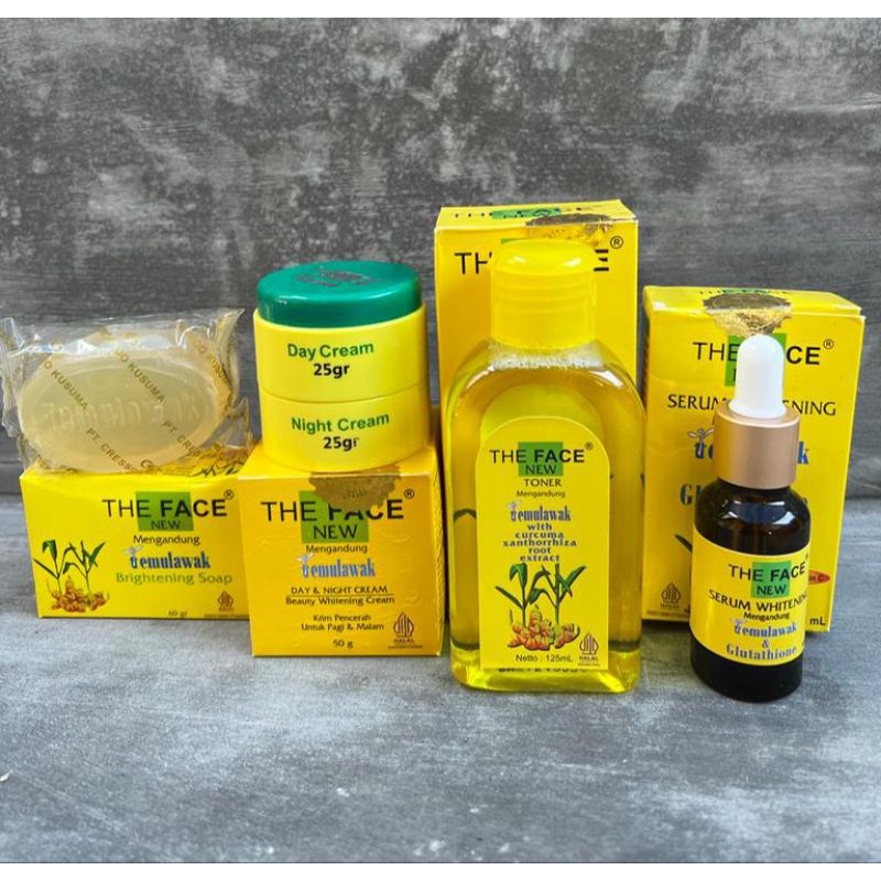 the face paket cream temulawak original bpom komplit isi 5