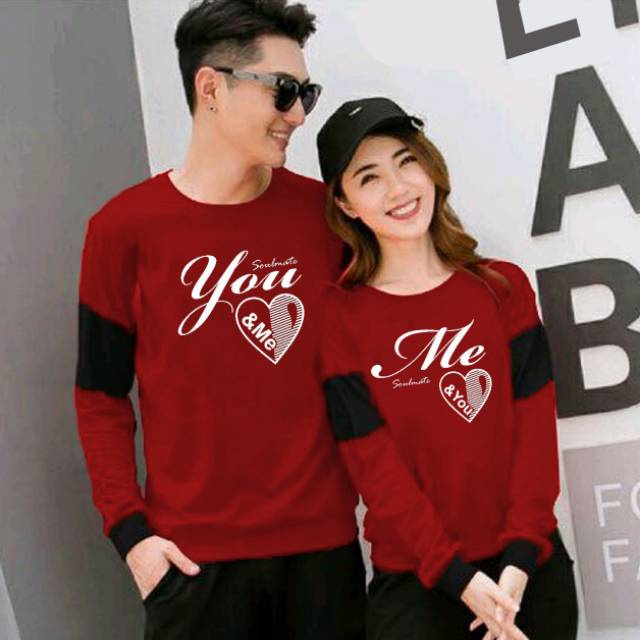 COUPLE LOVE YOU / SWEATER PASANGAN TOGETHER / CP SOULMATE  /  baju couple / baju pasangan / atasan p