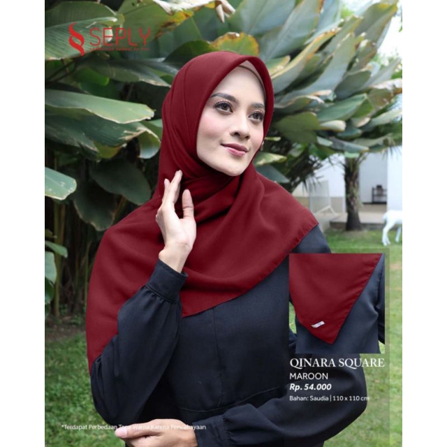 HIJAB SEGIEMPAT POLOS QINARA SQUARE